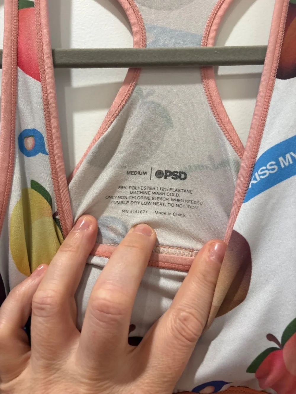 PSD Peach Emoji Sports Bra Medium - Picture 3 of 5